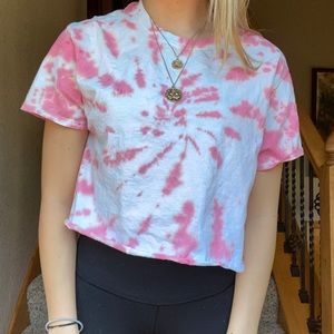 Cropped tie dye shirt